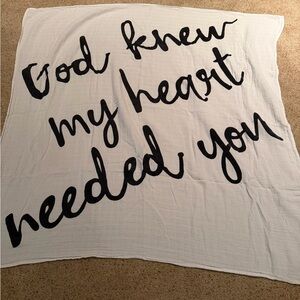 Modern Burlap “God Knew My Heart Needed You” Swaddle